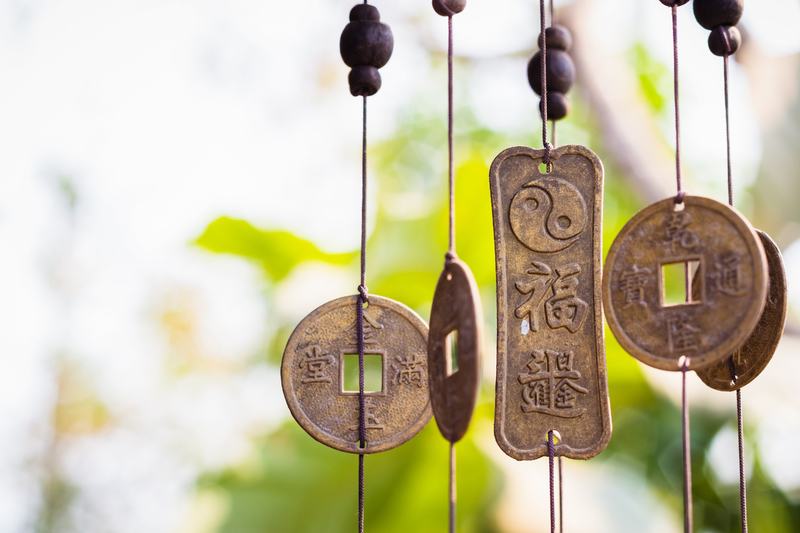 Chinese coins hanging chimes